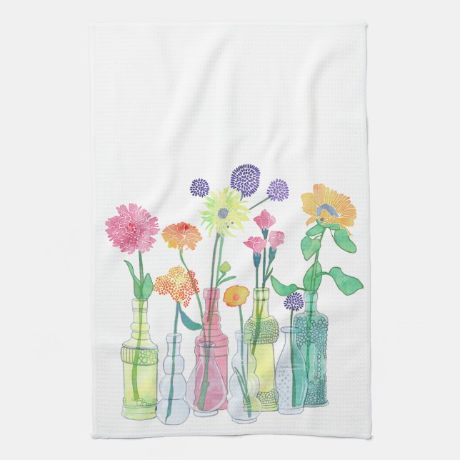 Serviette de thé de fleur sauvage (Vertical)