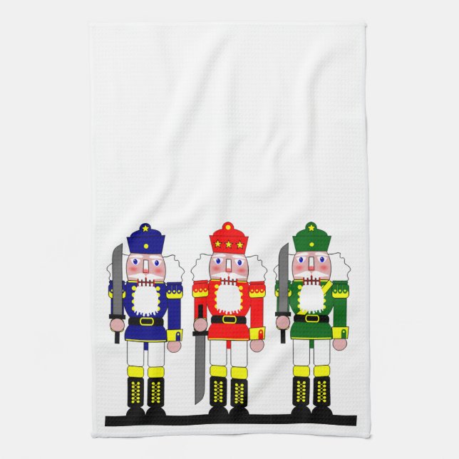 Serviette de thé de Noël de vacances de casse-noix (Vertical)