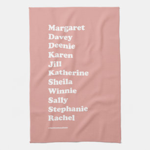 Serviette de thé de peloton de fille (rose)