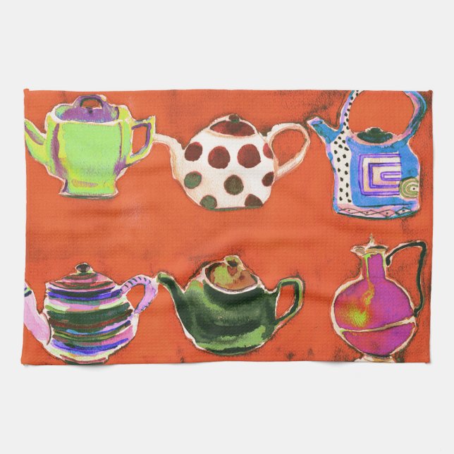 Serviette de thé de théières (Horizontal)