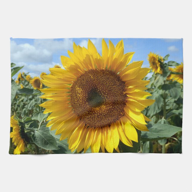 Serviette de thé de tournesol (Horizontal)