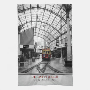 Serviette de thé de tram de Christchurch Nouvelle