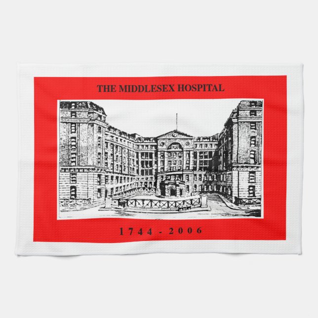 Serviette de thé d'hôpital de Middlesex (Horizontal)