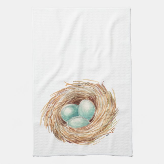Serviette de thé du nid de Robin (Vertical)