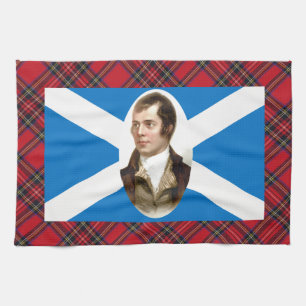 Serviette de thé écossaise de tartan de drapeau