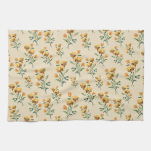 Serviette de thé en Aquarelle Marigold