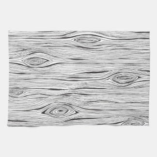 Serviette de thé en bois de griffonnage de grain
