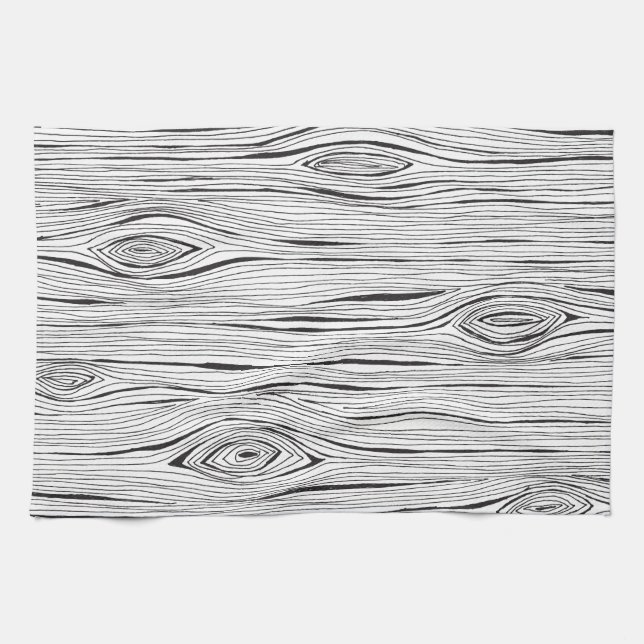 Serviette de thé en bois de griffonnage de grain (Horizontal)