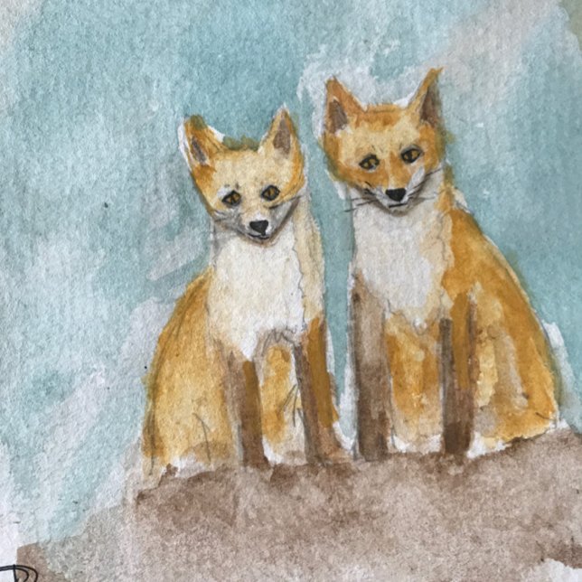 Serviette de thé Fox Cubs (Créateur téléchargé)