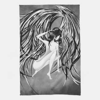 Serviette de thé gris ange céleste