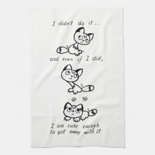 Serviette de thé mignonne de chat