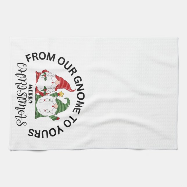 Serviette de thé Noël Gnome (Horizontal)