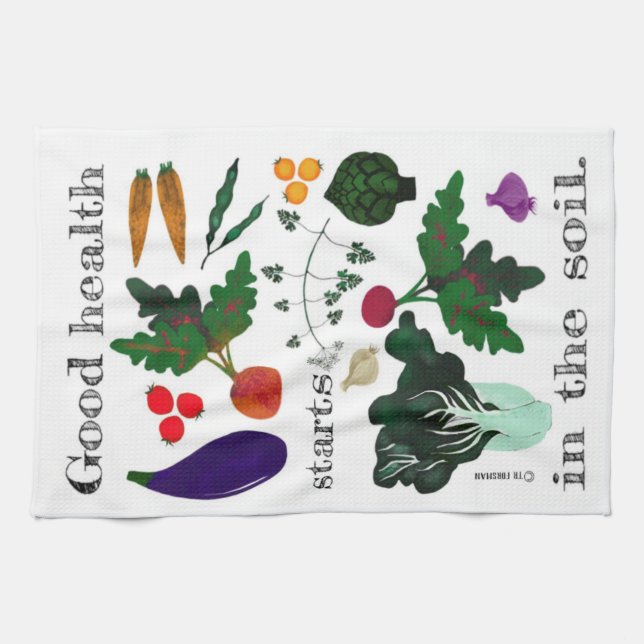 Serviette de thé organique de légumes (Horizontal)