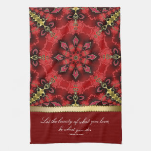 Serviette de thé pour citation d'art géométrique r