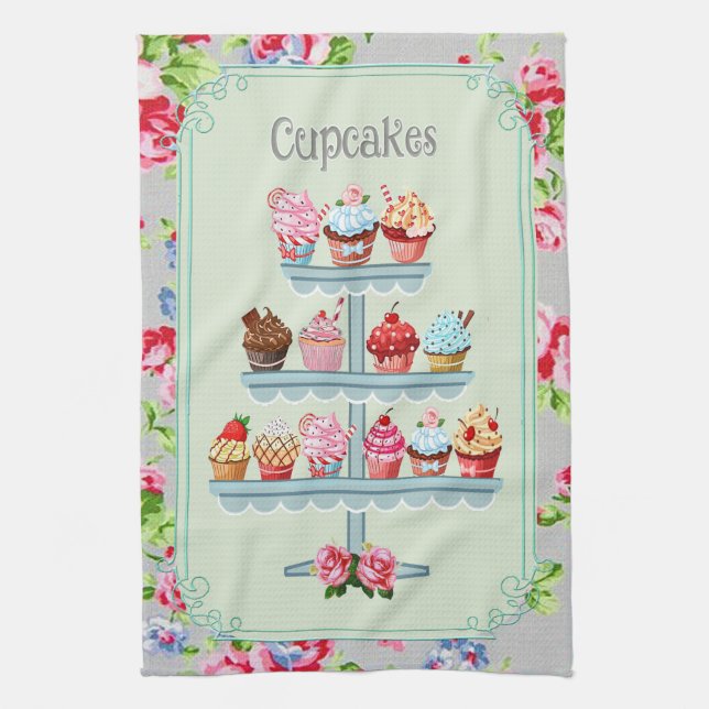 Serviette de thé pour gâteaux. (Vertical)
