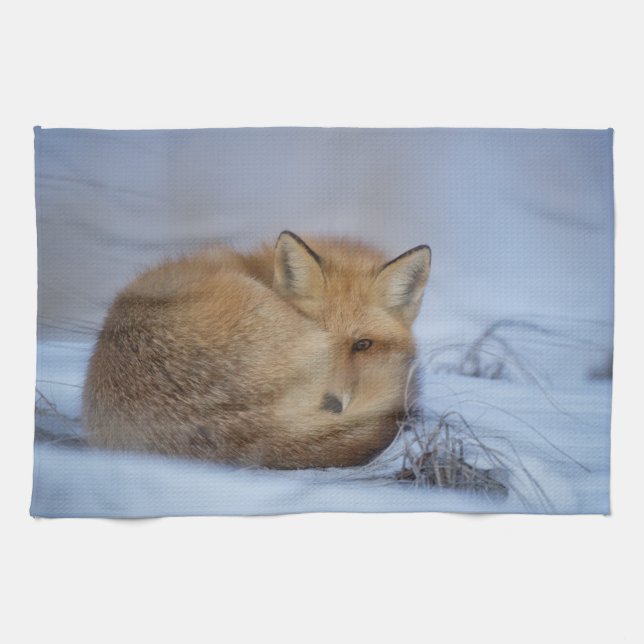 serviette de thé pour renard, serviette de cuisine (Horizontal)