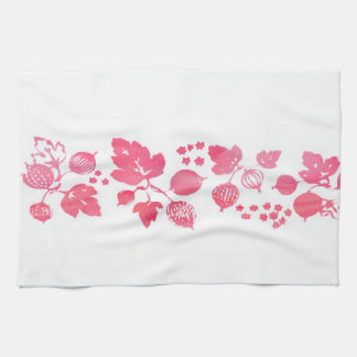 Serviette de thé rose de groseille à maquereau -