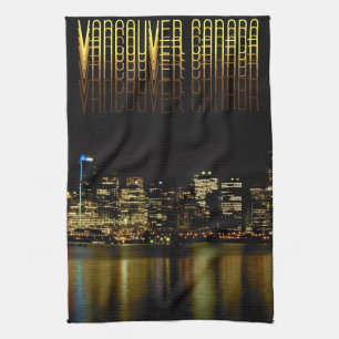 Serviette de thé souvenir personnalisée Vancouver