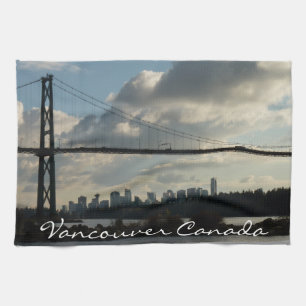 Serviette de thé souvenir personnalisée Vancouver