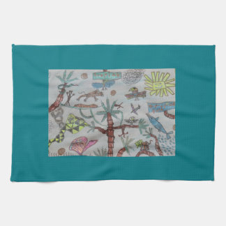 Serviette de thé tropicale d'enfants