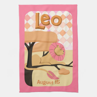 Serviette de thé Zodiac Leo pour anniversaire pers