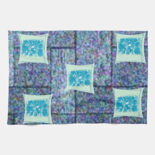 serviette de toilette bleu vert