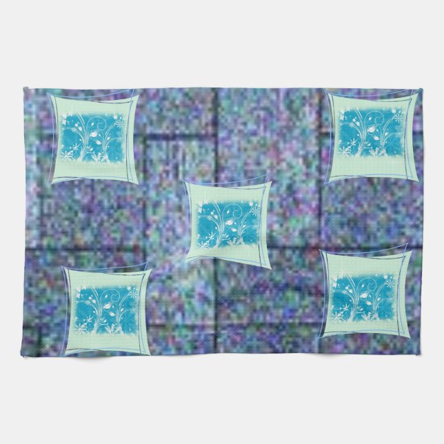 serviette de toilette bleu vert (Horizontal)