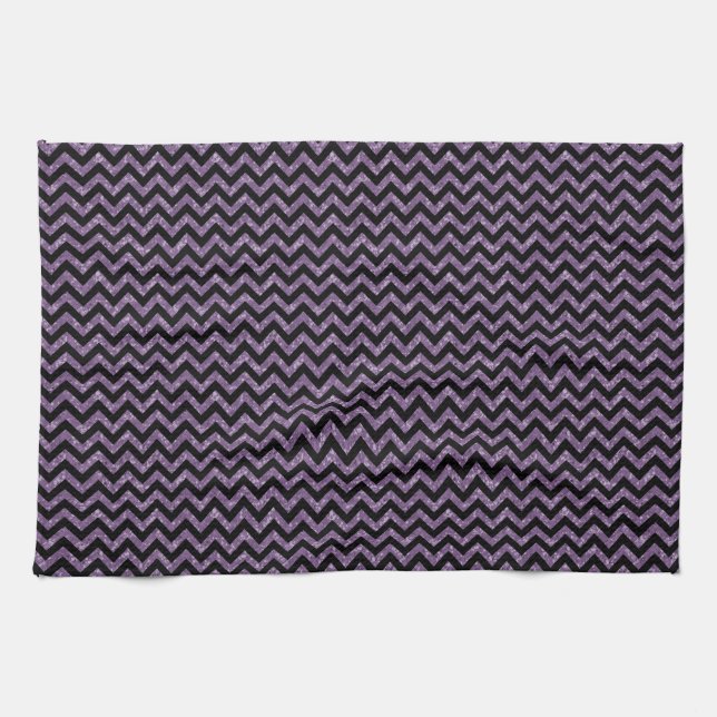 Serviette de toilette Chevron Parties scintillant (Horizontal)