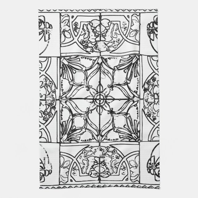 Serviette de tuile de Peranakan (Vertical)