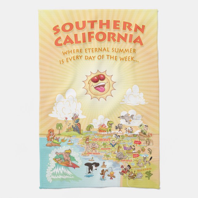 Serviette d'été éternelle de Californie (Vertical)