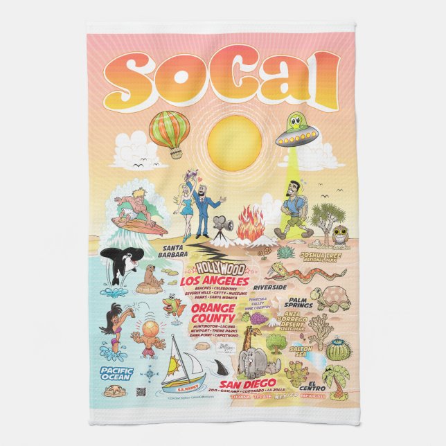 Serviette d'été éternelle de Californie (Vertical)