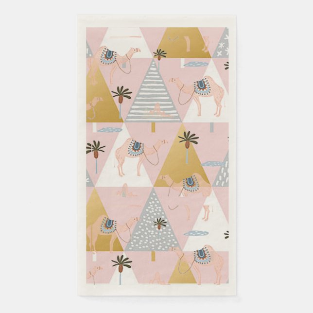 Serviette d'hôte en papier du désert Holiday (Devant)