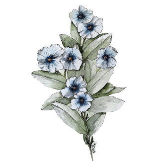 Serviette d'hôtes Floral Bleu