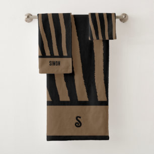Serviette d'impression Zebra Brown