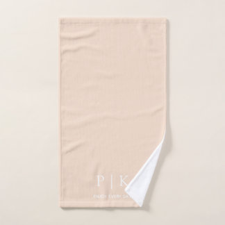 Serviette Douce Monogramme Nom Personnalisé