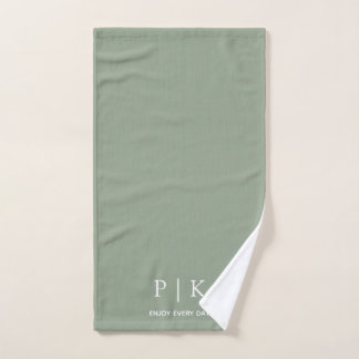 Serviette Douce Monogramme Nom Personnalisé