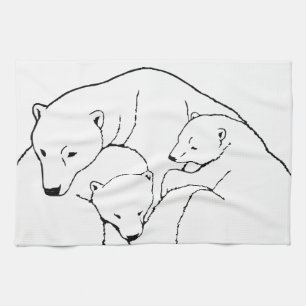Serviette d'ours polaire Mère & Cubs Porter Servie