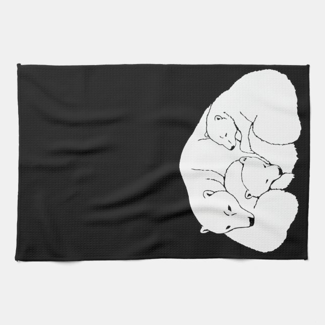 Serviette d'ours polaire Mère & Cubs Porter Servie (Horizontal)