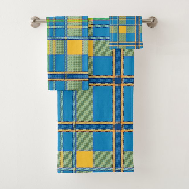 serviette écossaise en tartan plaid (En situation)