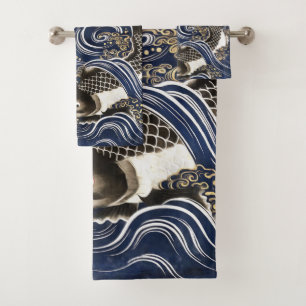 Serviette en carpes japonaises
