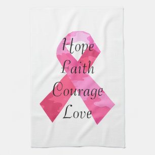 Serviette en fibre de ruban en camouflage rose