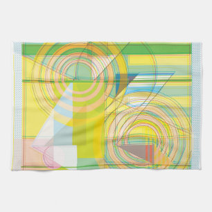 Serviette en forme de ligne géométrique