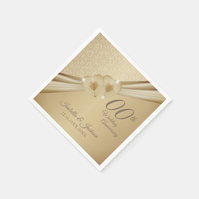 Serviette En Papier 00ème anniversaire de Mariage d'or (Coin)