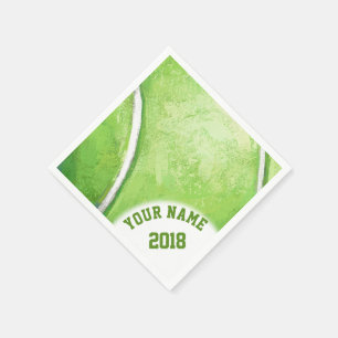 Serviette En Papier 06of 12 Green Tennis Theme Napkins