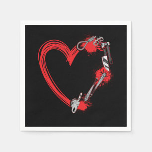 Serviette En Papier 07.Horror Movie Horror Movies Heart Chain Saw Knif