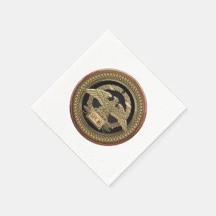 Serviette En Papier [100] Aigle impérial romain d'or sur médaillon d'o