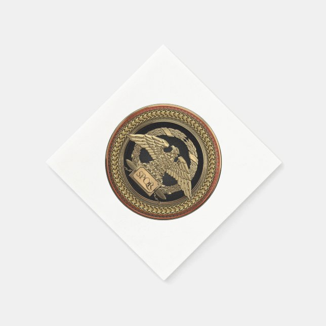 Serviette En Papier [100] Aigle impérial romain d'or sur médaillon d'o (Coin)