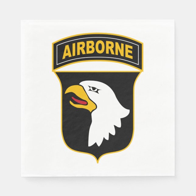 Serviette En Papier 101e division aéroportée Vétéran militaire (Devant)