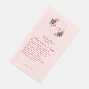 Serviette En Papier 10 Faits amusants Nouveaux mariés Couple Crest Mod