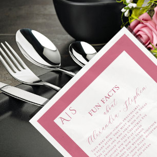 Serviette En Papier 10 Fun Facts Newlyweds Couple Modern Viva Magenta